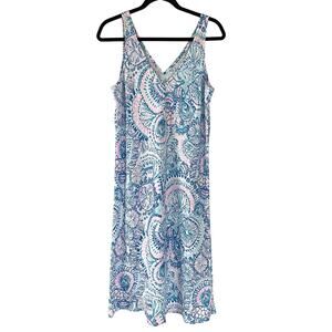 Lilly Pulitzer Florin Linen Blue Pink Dress (Size S)